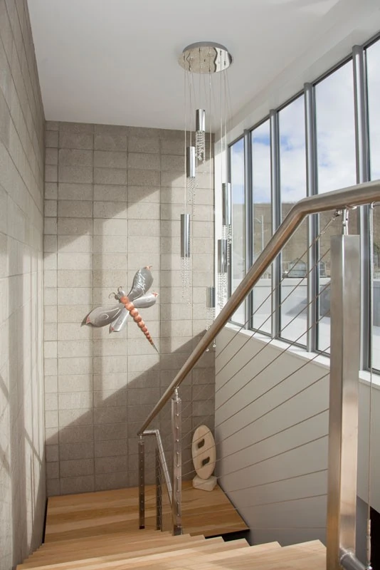 large thermal mass heater in a lovely Foster place home